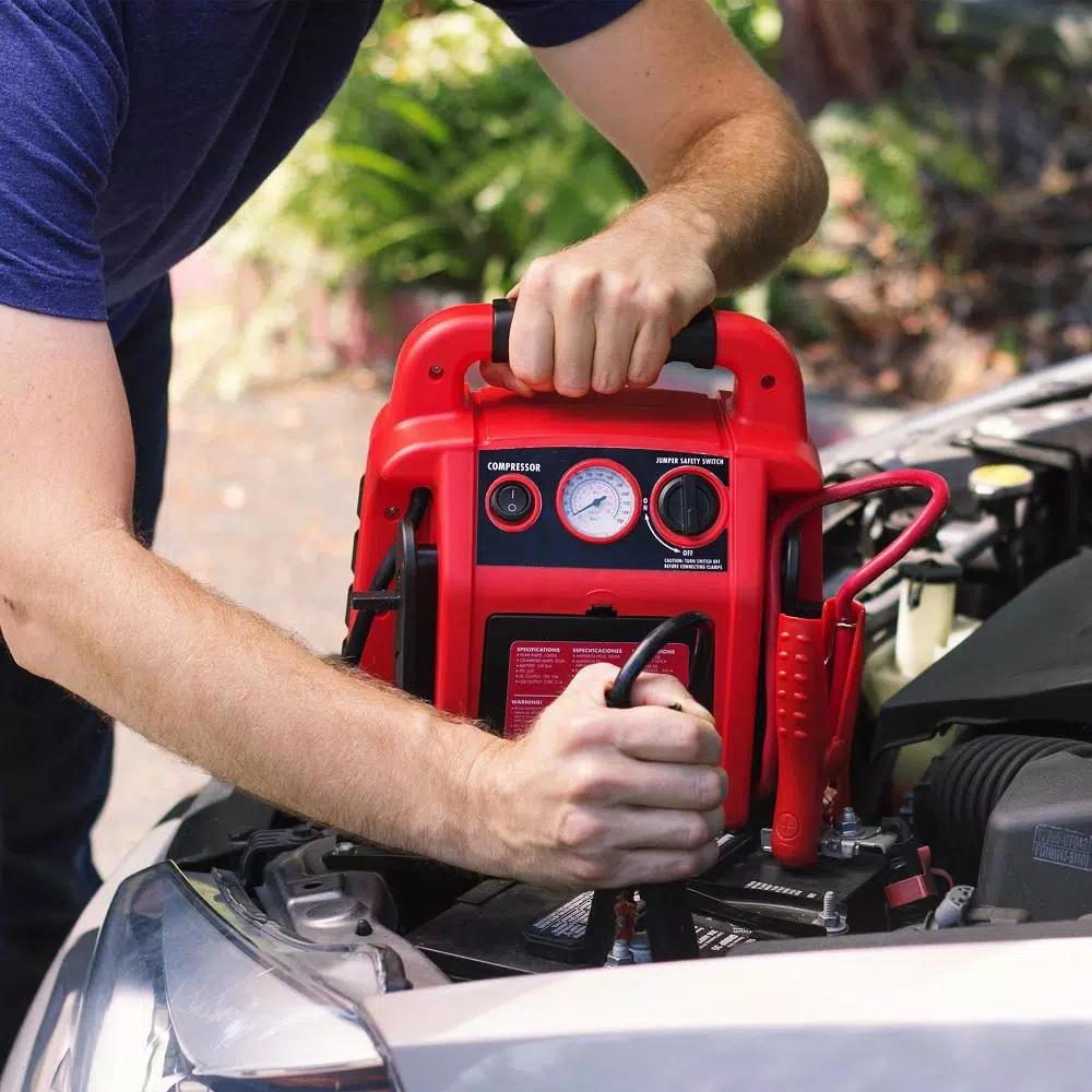 Wagan Tech JumpBoost V6 Air 1000 Amp Jump Starter with 250 PSI Air Compressor and LED Light