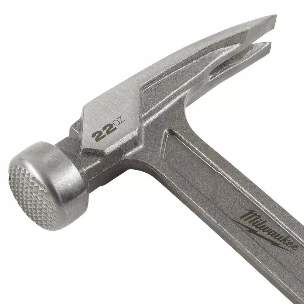 Milwaukee 22 oz. Milled Face Framing Hammer with Shockshield Grip and Hammer Loop