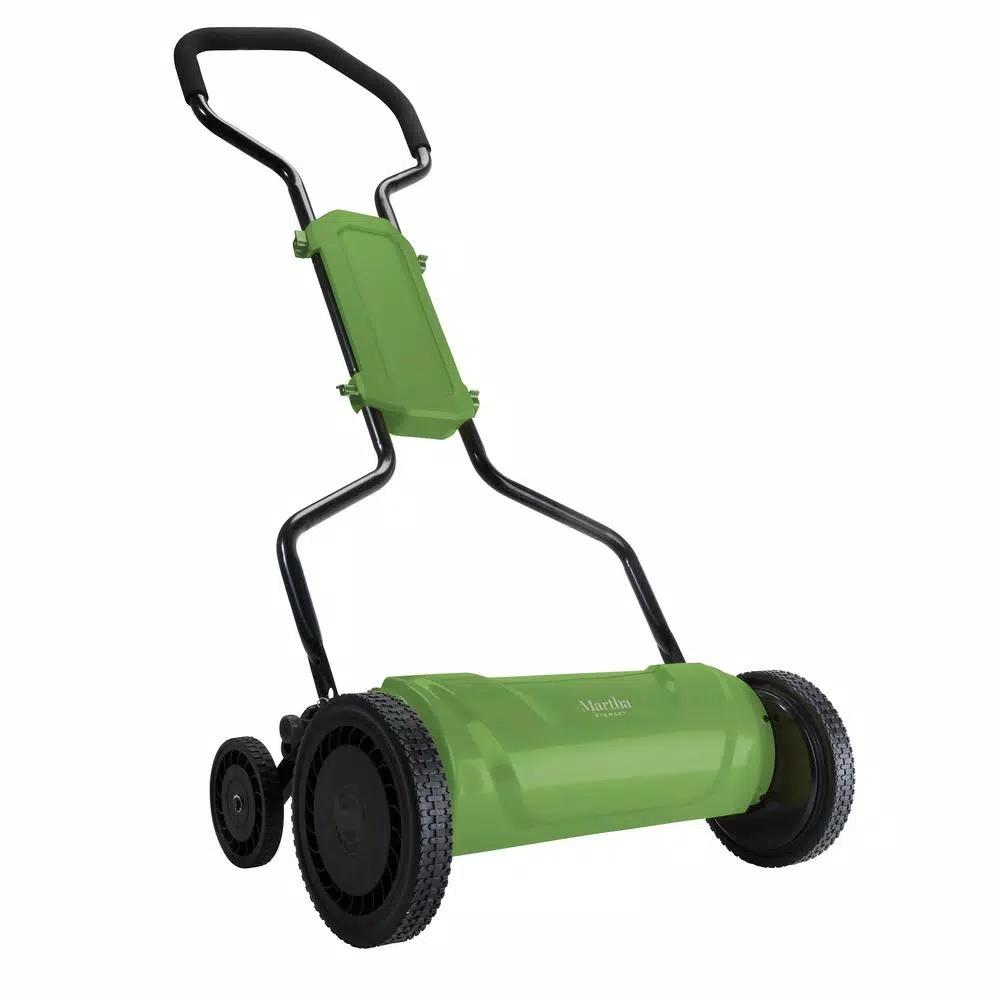 Martha Stewart Living Martha Stewart 18 in. Quad-Wheel Manual Push Reel Mower, 5-Position Height Adjustment