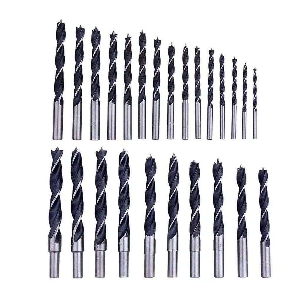 Professional Woodworker 25-Piece Brad Point Drill Bit Set, Heat Treated Carbon Steel