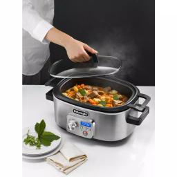 DeLonghi Livenza 6 Qt. Programmable Slow Cooker with Stovetop-Safe Pot, Stainless Steel thumbnail 3