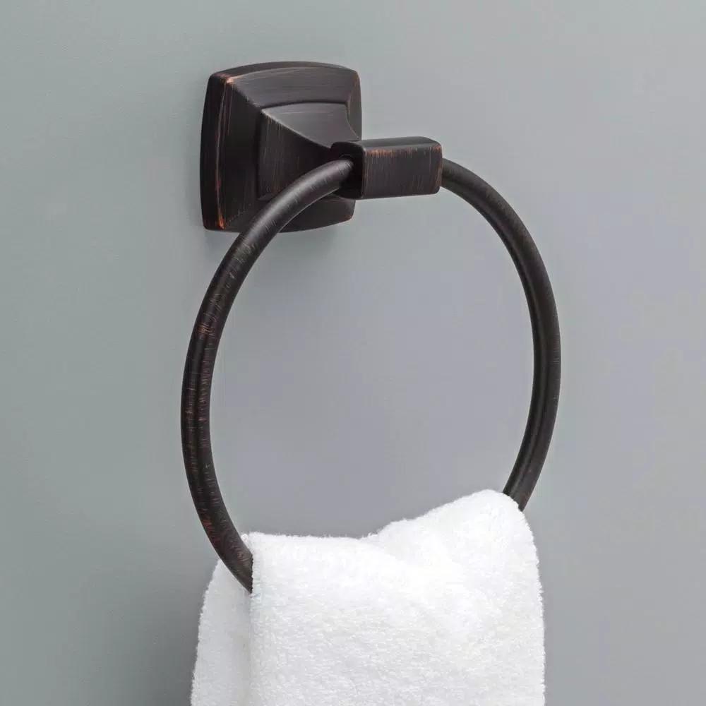 Delta Portwood Venetian Bronze Towel Ring - Wall Mounted Hand Towel Holder