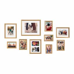 Kate and Laurel Adlynn Gold Gallery Wall Picture Frame Set, 10-Piece Glam Decor thumbnail 1