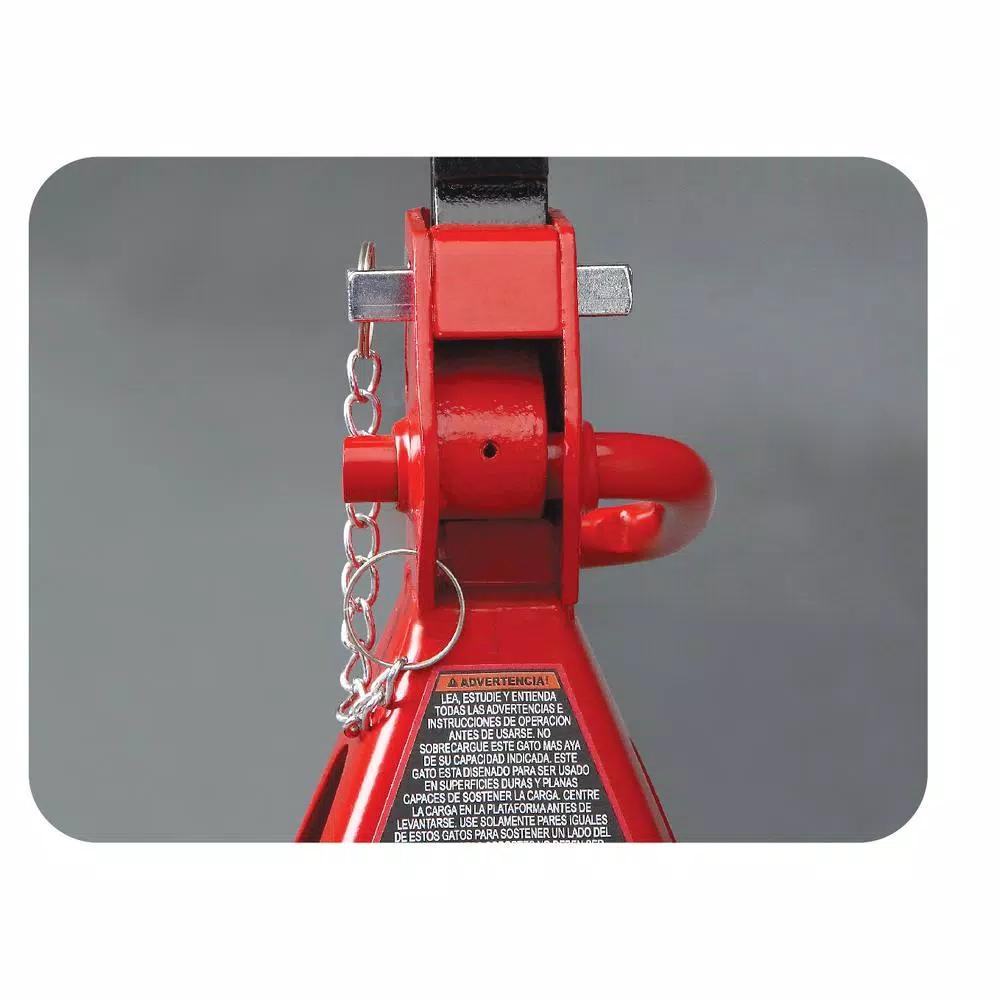 Big Red 2-Ton Double-Lock Steel Jack Stands, 4000 lb. Capacity (2-Pack)