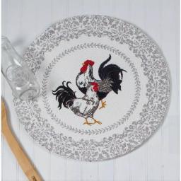 Kay Dee Farmers Market Rooster Print Cotton Multi Braided Placemats, Set of 4 thumbnail 3