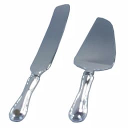 Heim Concept 2-Piece Silver Stainless Steel Cake Server and Knife Set, 6 in. thumbnail 1