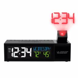 La Crosse Technology Pop-Up Projection Alarm Clock with USB Charging Port, Temperature and Humidity Display, Black thumbnail 8