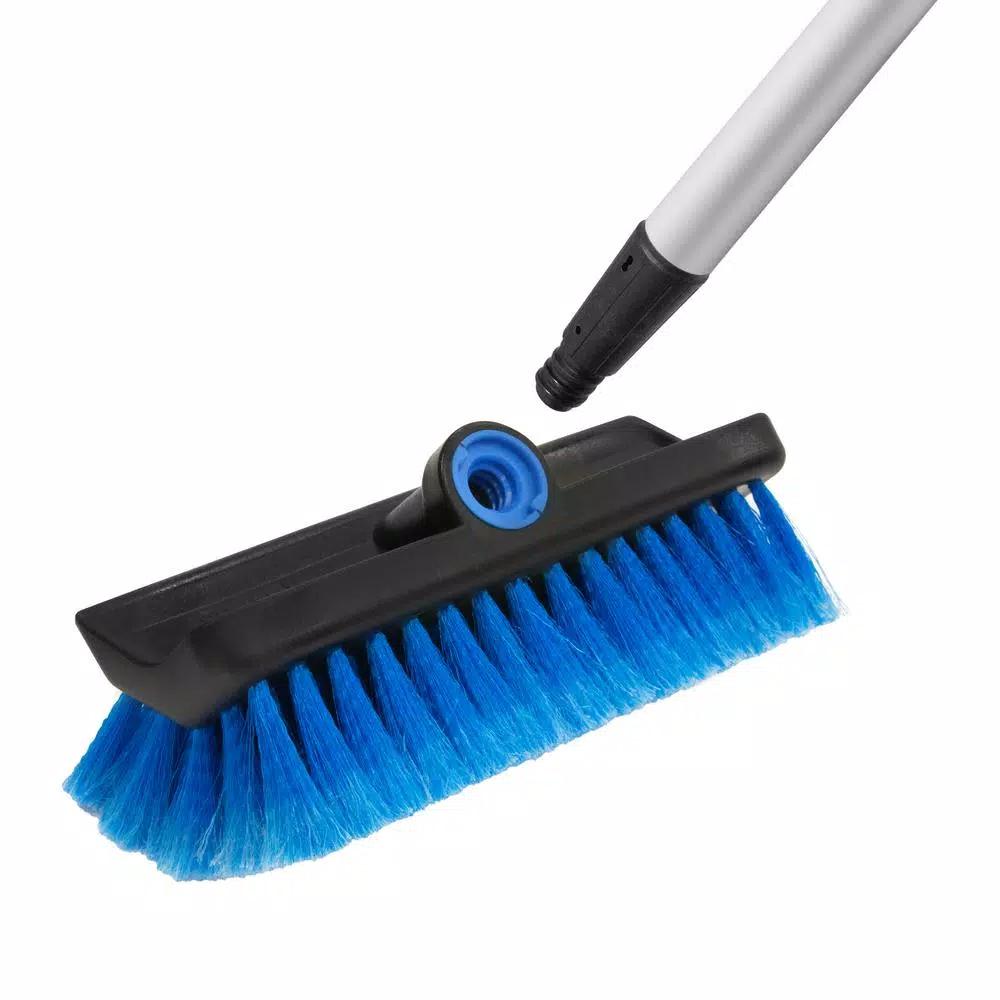 Unger Water Flow Bi-Level Wash Scrub Brush, Multi-Angle Soft Poly Bristles