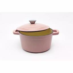 BergHOFF Neo 3 qt. Round Cast Iron Dutch Oven with Lid, Pink thumbnail 2