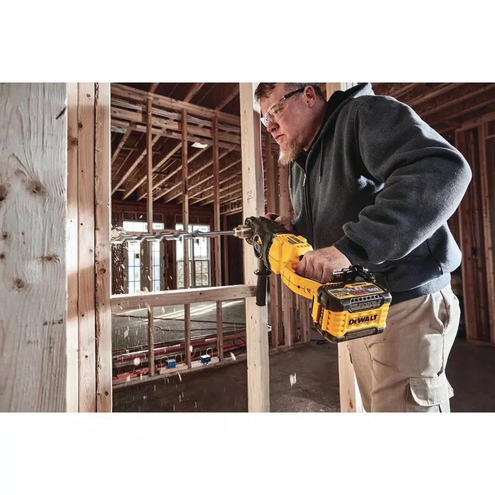 DEWALT DCD470 60V MAX FLEXVOLT Cordless 1/2 in. Stud & Joist Drill with E-Clutch & 9 Ah Battery
