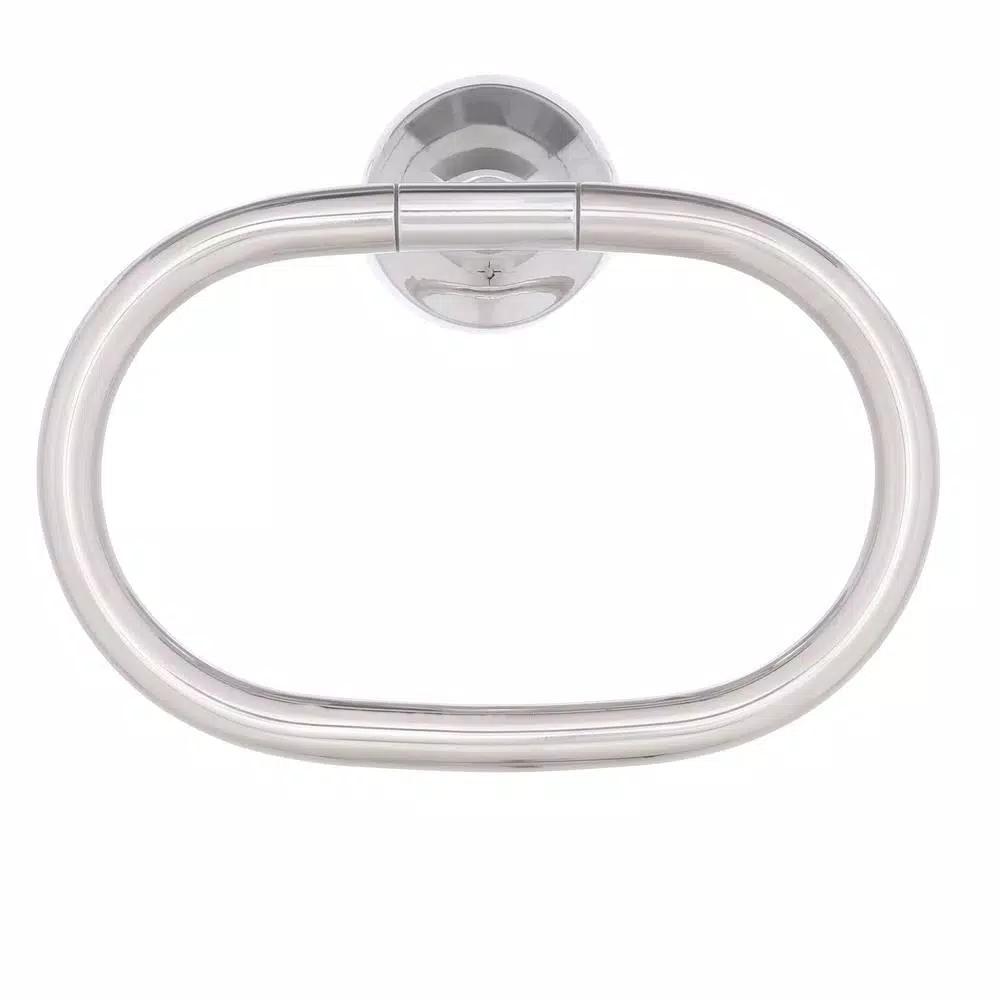MOEN Idora Press and Mark Chrome Towel Ring - Wall Mount Hand Towel Holder