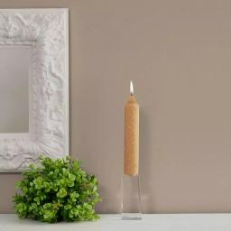 ROOT CANDLES A.I. Root 7 in. Timberline Collenette Beeswax Enriched Taper Dinner Candles, Beige (Box of 4) thumbnail 2