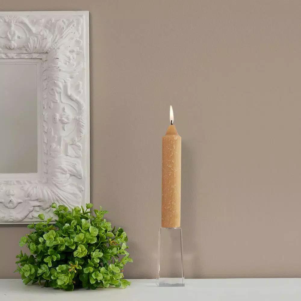 ROOT CANDLES A.I. Root 7 in. Timberline Collenette Beeswax Enriched Taper Dinner Candles, Beige (Box of 4)