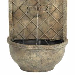 Sunnydaze Decor Messina Resin Florentine Stone Solar Outdoor Wall Fountain thumbnail 3