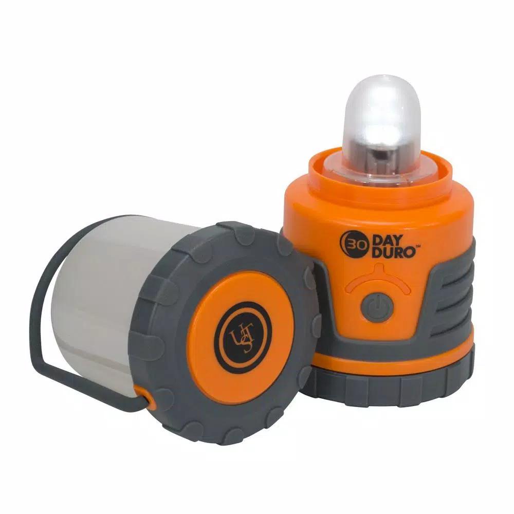 UST Duro LED 700 Lumen Battery Powered 30-Day Lantern, Water Resistant, Orange