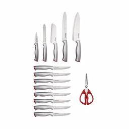 Farberware 15-Piece Edge Keeper Knife Set with Built-in Sharpener and Natural Wood Block thumbnail 3