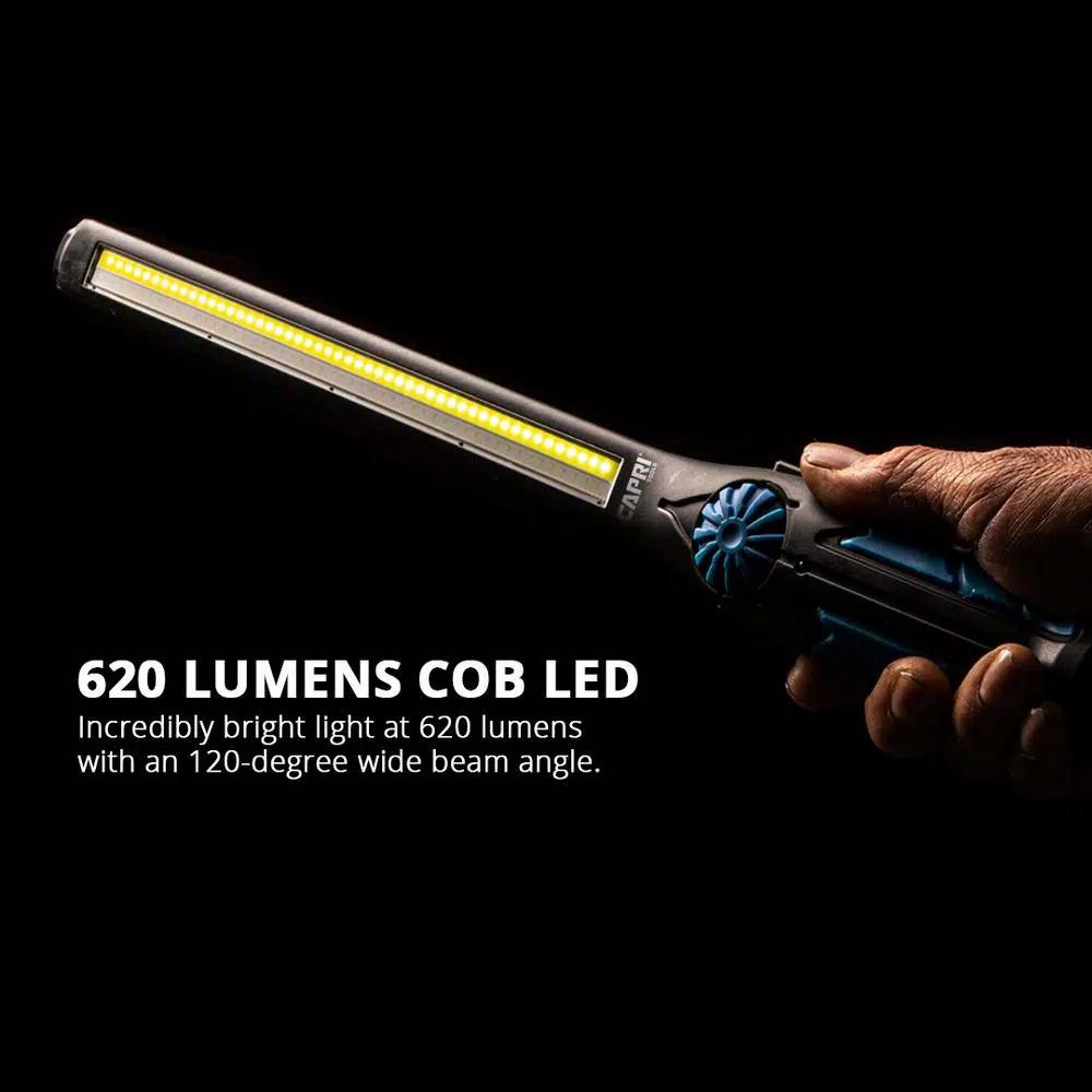 Capri Tools Ultra-Thin 620 Lumens COB LED Work Light with UV Mode and Magnetic Swivel Base