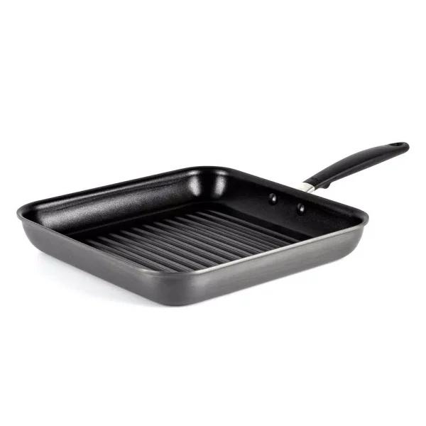 OXO Good Grips 11 in. Hard-Anodized Aluminum Nonstick Grill Pan, Gray