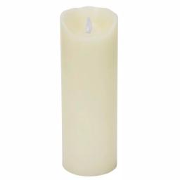 Unbranded Ivory Flameless Moving Pillar Flame 9 in. Real Wax LED Candle thumbnail 1