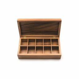 Ironwood Gourmet Acacia Wood Rectangular Tea Box with 10 Compartments thumbnail 4