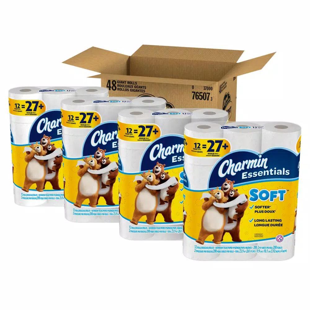 Charmin Essentials Soft 2-Ply Toilet Paper, 48 Giant Rolls