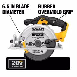 DEWALT 20V MAX XR Cordless Brushless Oscillating Multi-Tool & 6-1/2 in. Circular Saw Kit thumbnail 11