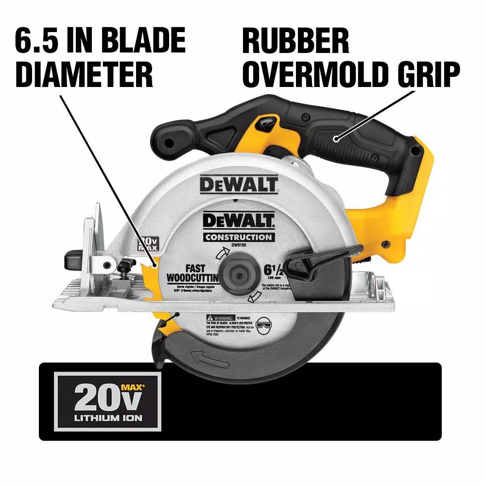 DEWALT 20V MAX XR Cordless Brushless Oscillating Multi-Tool & 6-1/2 in. Circular Saw Kit