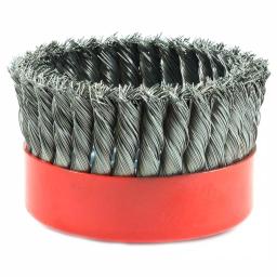 Forney 6 in. Knotted Wire Cup Brush, 5/8 in.-11 Threaded Arbor thumbnail 2