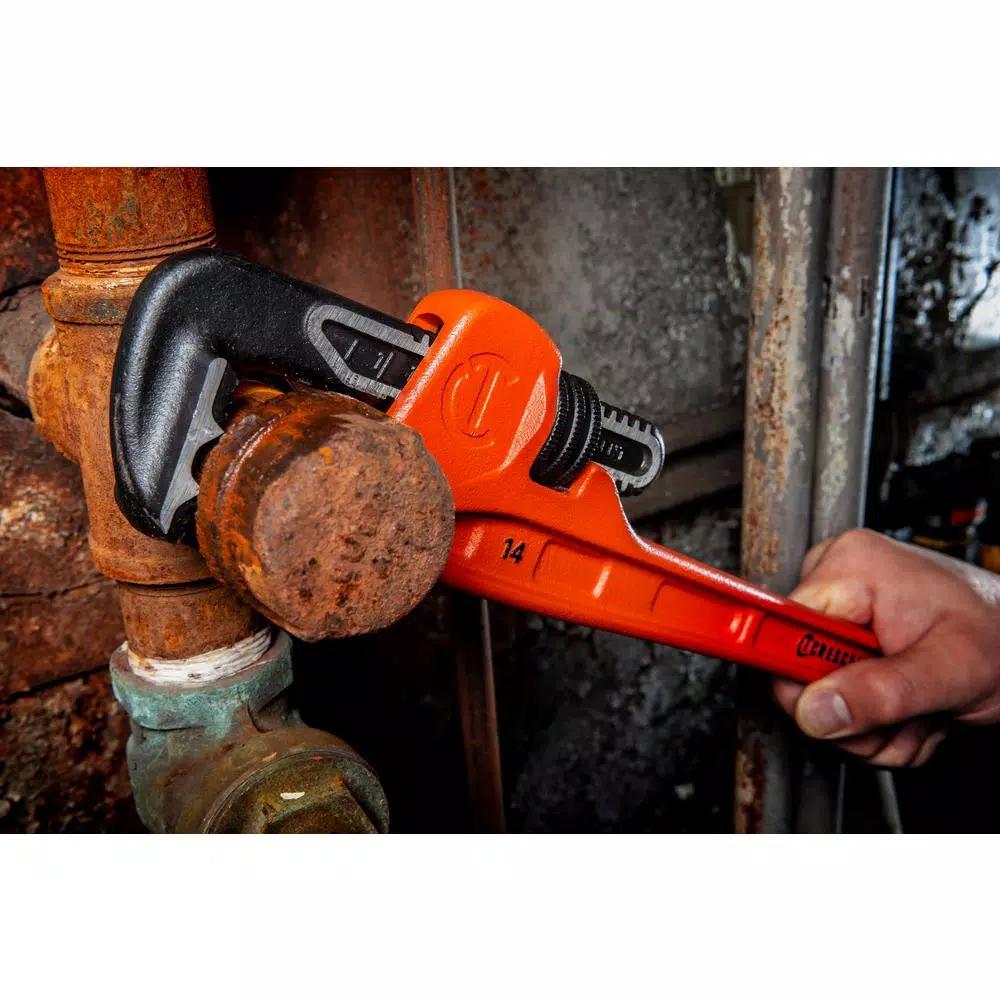 Crescent 18 in. Cast Iron Pipe Wrench with K-9 Angle-Access Jaws