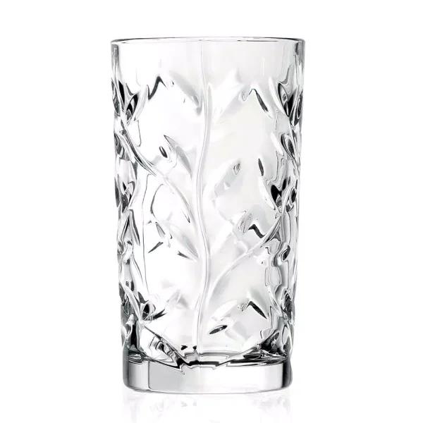 Lorren Home Trends RCR Laurus Crystal Highball Glasses, Set of 6, 12 oz.
