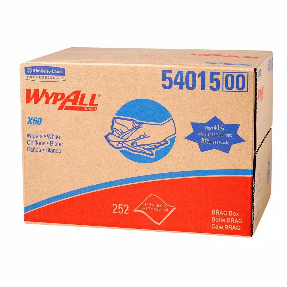 WypAll X60 White Reusable Cleaning Wipes, 252-Count
