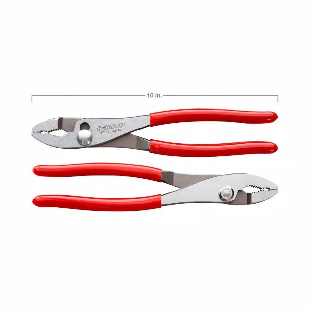 TEKTON 10 in. Slip Joint Pliers with Shear-Type Wire Cutter