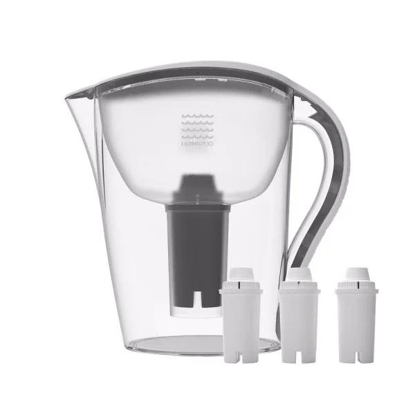 Drinkpod Ultra-Premium Alkaline Water Pitcher, 3.5L Capacity Water Ionizer (3-Pack)