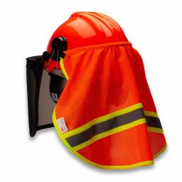 TR Industrial Mesh Neck Shade with 3M Reflector for Forestry Safety Helmet, Orange thumbnail 1