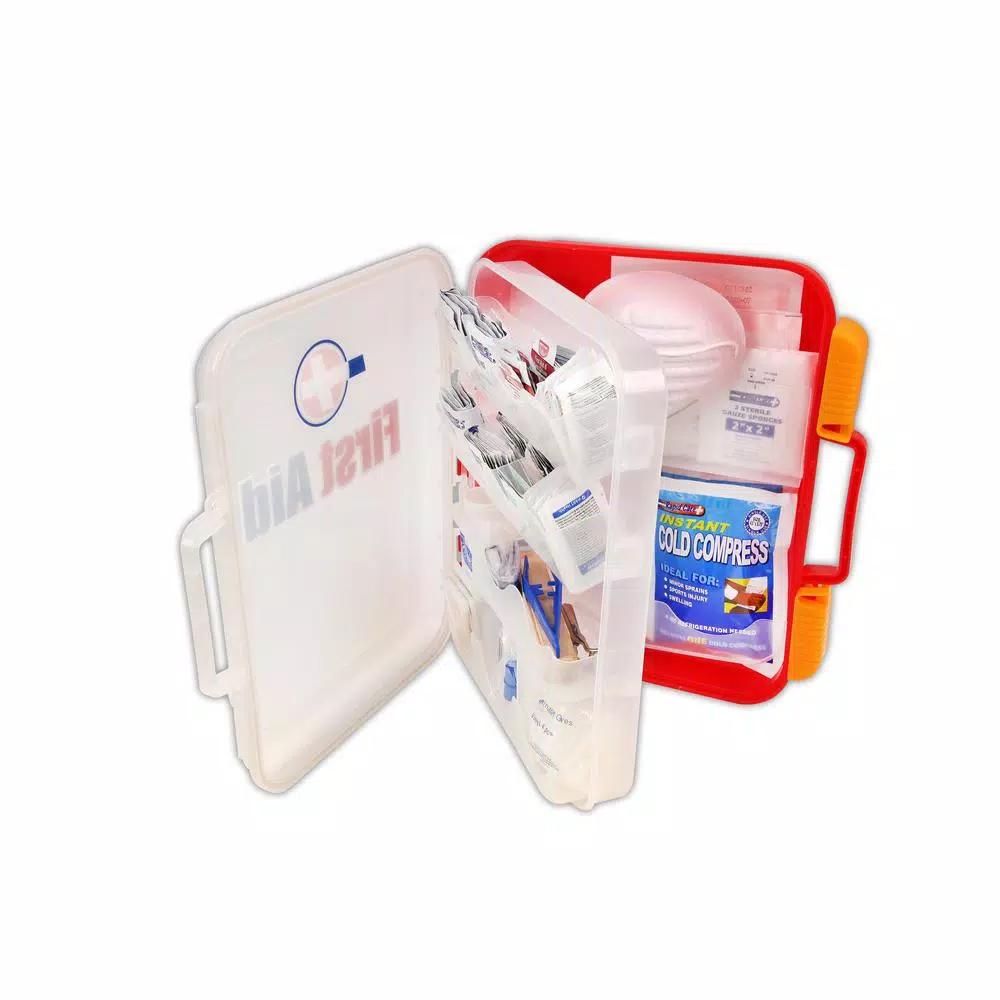 Rapid Care 354-Piece OSHA Compliant Industrial First Aid Kit with Wall Mountable Poly Cabinet