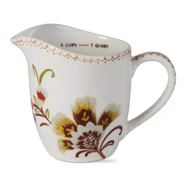 Tag Autumn Bloom Harvest Multicolor Measuring Pitcher, 32 oz. Earthenware