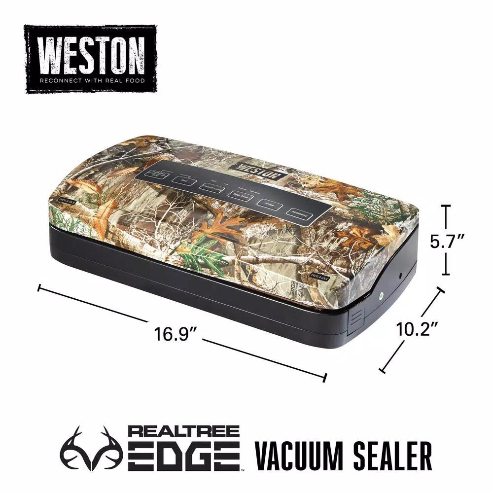 Weston Realtree by Weston Camouflage Food Vacuum Sealer with Roll Storage and Bag Cutter
