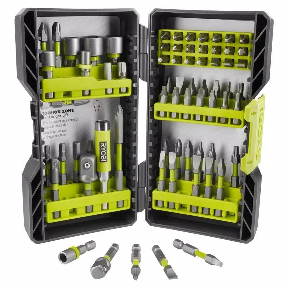 RYOBI 78-Piece Impact Rated Driving Bit Set with Modular Case and Bonus 8-Piece Bit Set