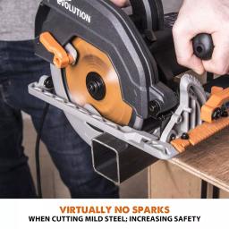 Evolution Power Tools Evolution R185CCS 15 Amp 7-1/4 in. Multi-Material Circular Saw with LED Light and Electric Brake thumbnail 12