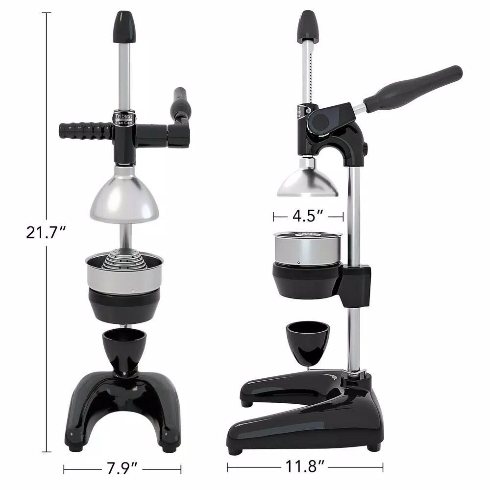 Tribest MJP-105 Stainless Steel XL Manual Juice Press for Pomegranate and Citrus, Black