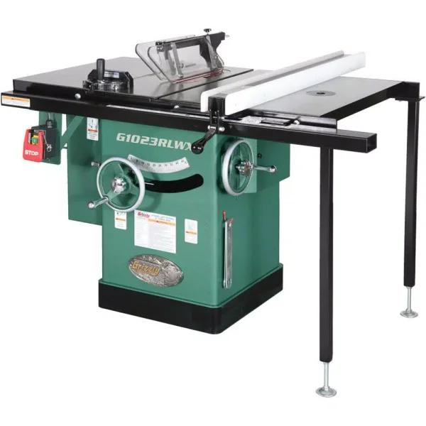 Grizzly Industrial Shop Fox 10 in. 5 HP 240-Volt Cabinet Left-Tilting Table Saw with Integrated Router Table