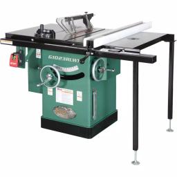 Grizzly Industrial Shop Fox 10 in. 5 HP 240-Volt Cabinet Left-Tilting Table Saw with Integrated Router Table thumbnail 1