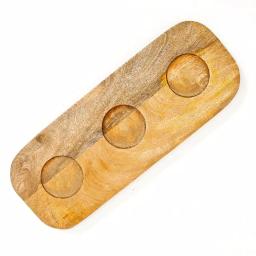 Gibson Elite Pinehurst 3-Piece Wood Condiment Bowls and Tray Set thumbnail 2