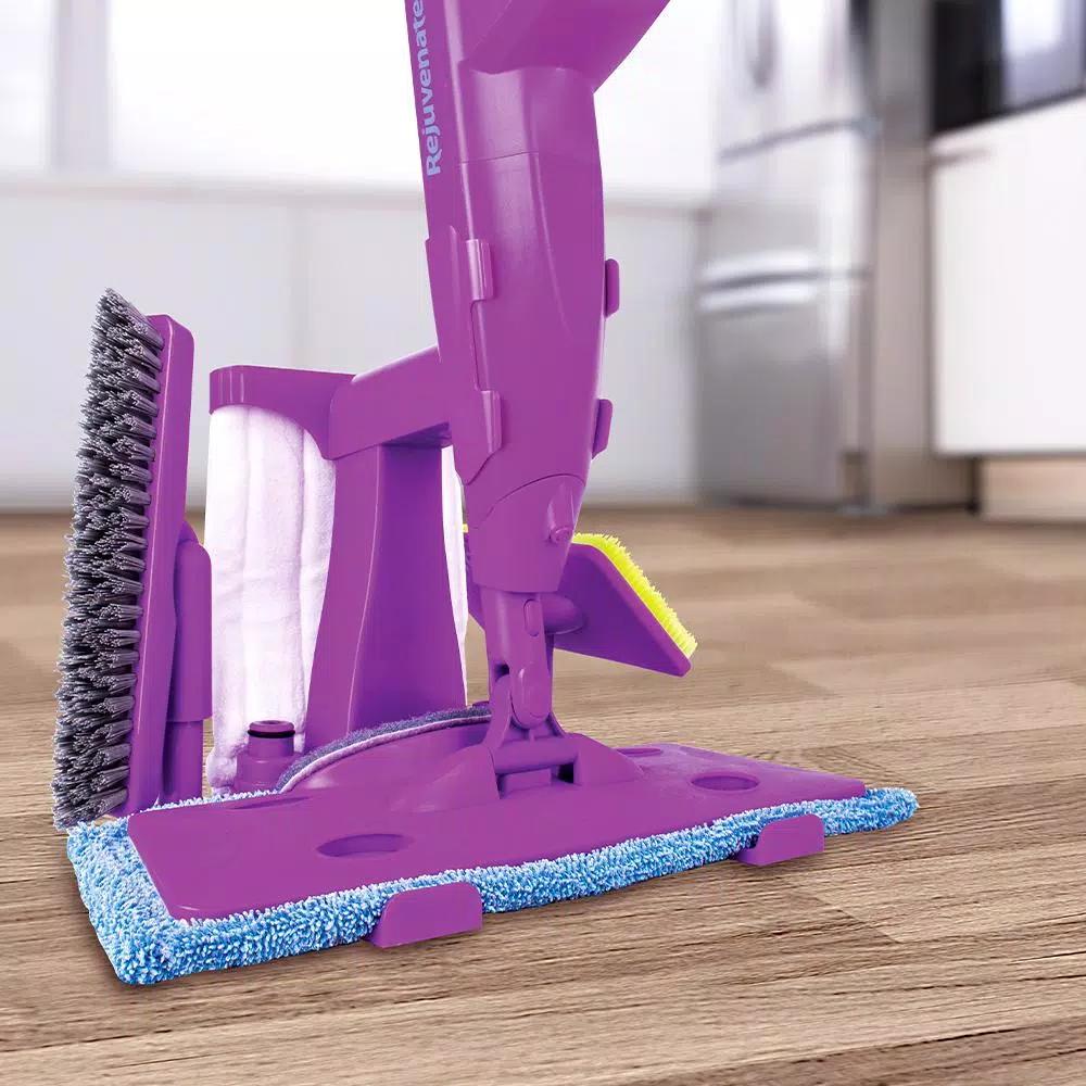 Rejuvenate Click N Clean Mop Storage Caddy Kit, Purple Vertical Organizer