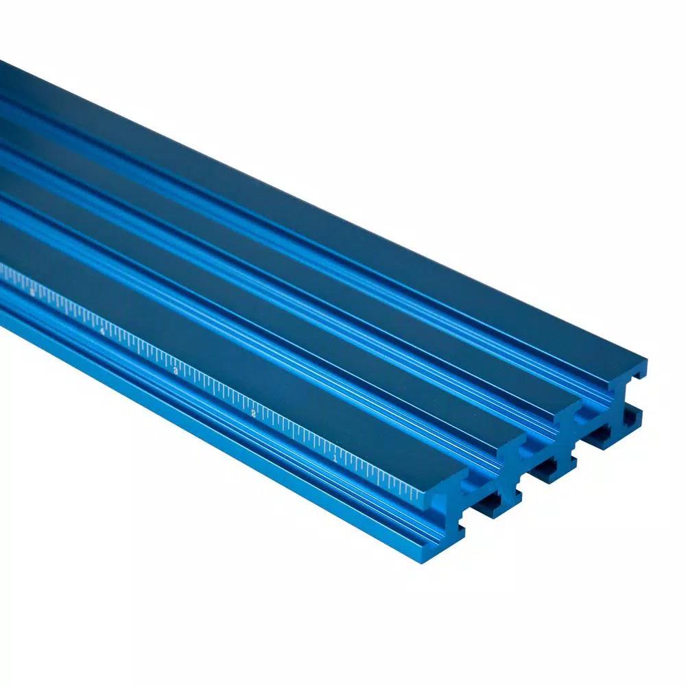 POWERTEC 24 in. Aluminum Multi T-Track Fence for Woodworking Jigs and Fixtures