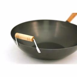 Cook Pro 14 in. Professional Heavy Duty Carbon Steel Wok with Assist Handle thumbnail 4