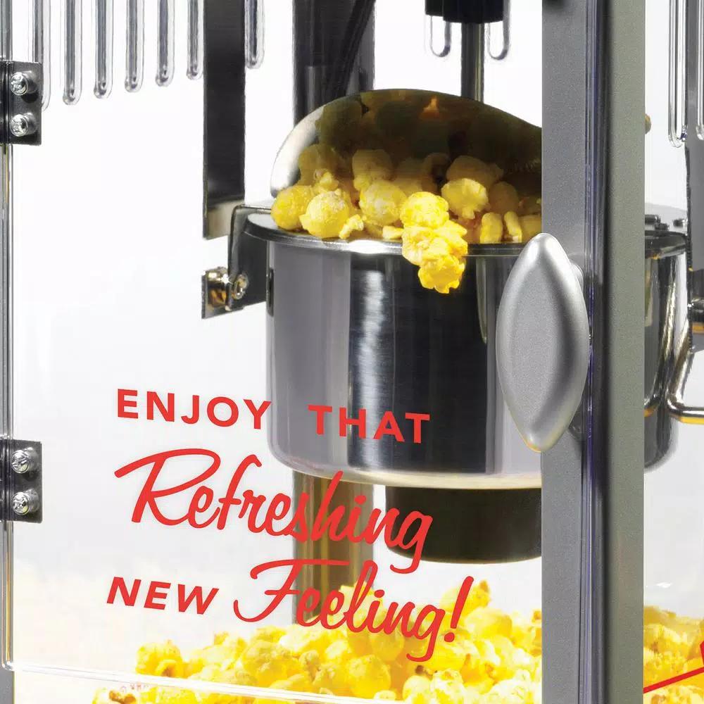 Unbranded Coca-Cola Countertop Popcorn Popper Machine with 2.5-Oz. Stainless Steel Kettle, Red