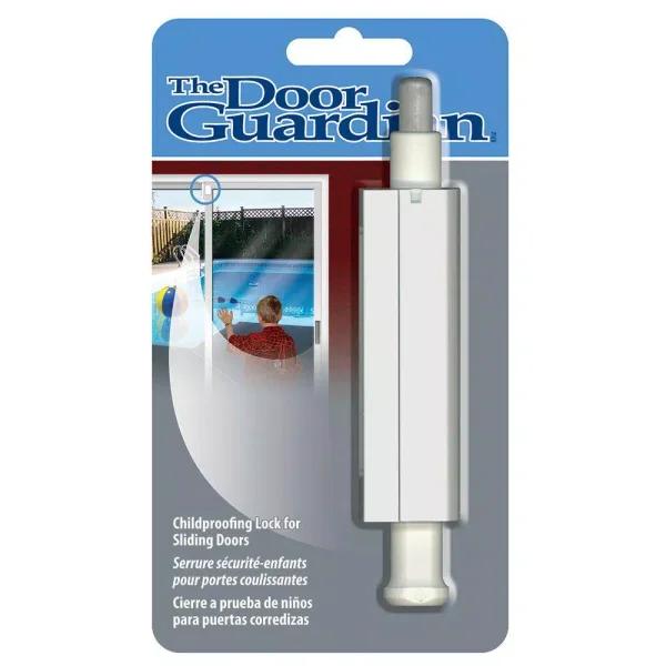 Cardinal Gates Patio Door Guardian Sliding Door Security and Childproof Lock, White