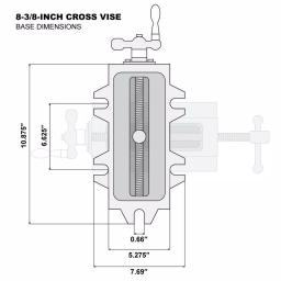 WEN 8-3/8 in. Compound Cross Slide Industrial Strength Benchtop Vise thumbnail 5