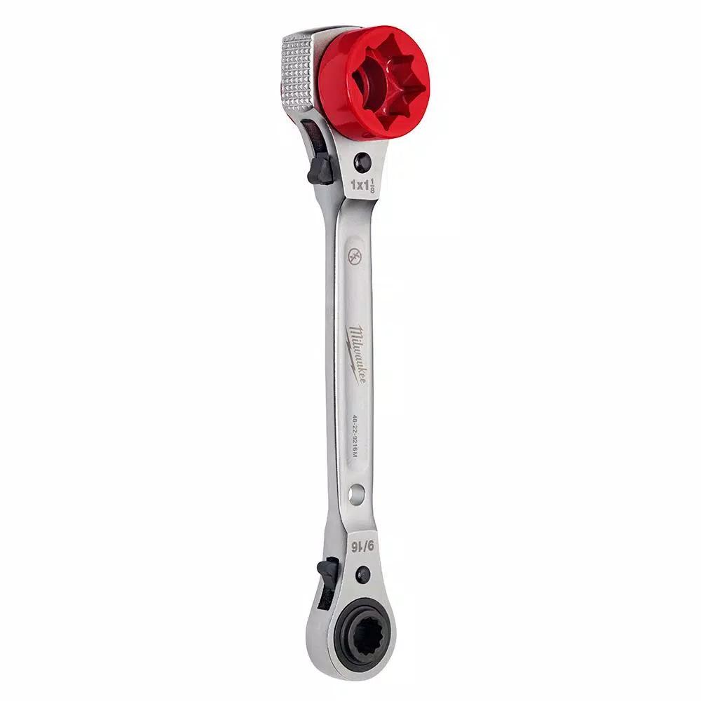 Milwaukee Lineman's 5-in-1 Ratcheting Wrench with Milled Strike Face